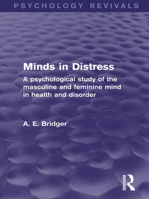 cover image of Minds in Distress (Psychology Revivals)